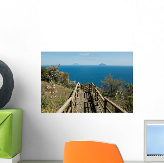 Insel Salina Wanderung Blick Wall Decal
