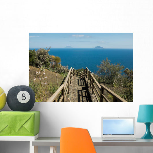 Insel Salina Wanderung Blick Wall Decal