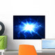 Abstract Blue Lightning Vector Wall Decal