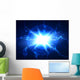 Abstract Blue Lightning Vector Wall Decal