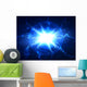 Abstract Blue Lightning Vector Wall Decal