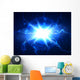 Abstract Blue Lightning Vector Wall Decal