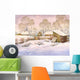 Watercolor Landscape Old Winter Wall Decal