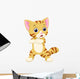 Cute Cat Cartoon Wall Decal