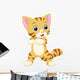 Cute Cat Cartoon Wall Decal