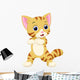 Cute Cat Cartoon Wall Decal