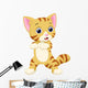 Cute Cat Cartoon Wall Decal