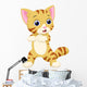 Cute Cat Cartoon Wall Decal