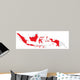 Map Indonesia with Provinces Wall Decal