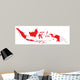 Map Indonesia with Provinces Wall Decal