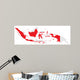 Map Indonesia with Provinces Wall Decal