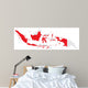 Map Indonesia with Provinces Wall Decal