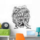 Hand Drawn Monster Rock Wall Decal