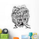Hand Drawn Monster Rock Wall Decal