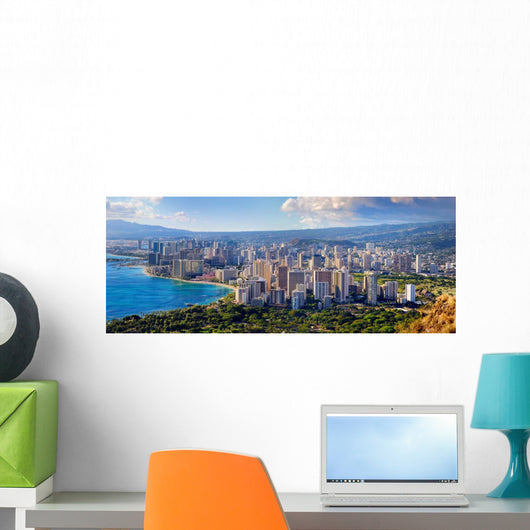 Honolulu City Oahu Hawaii Wall Decal