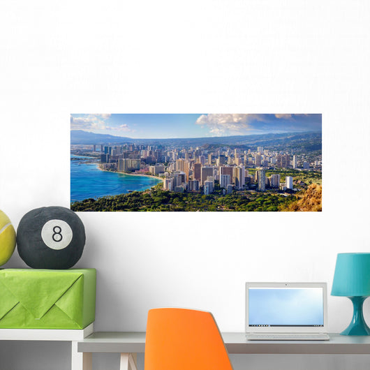 Honolulu City Oahu Hawaii Wall Decal