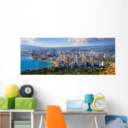Honolulu City Oahu Hawaii Wall Decal