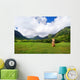 Easter island head on Kualoa Ranch, Oahu Wall Mural