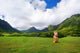 Easter island head on Kualoa Ranch, Oahu Wall Mural