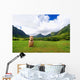 Easter island head on Kualoa Ranch, Oahu Wall Mural