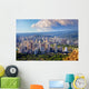 Spectacular view of Honolulu city, Oahu Wall Mural