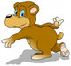 Running Bear Wall Decal