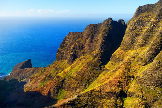 Aerial view of spectacular Na Pali coast, Kauai Wall Mural