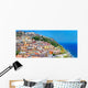 Colorful Houses and Castle Wall Decal