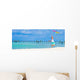 Little Happy Girl Playing Wall Decal Panoramic Wall Decal