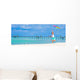 Little Happy Girl Playing Wall Decal Panoramic Wall Decal