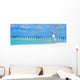 Little Happy Girl Playing Wall Decal Panoramic Wall Decal