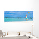 Little Happy Girl Playing Wall Decal Panoramic Wall Decal
