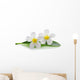 White Frangipani Plumeria Flowers Wall Decal