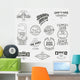School Dance Badges Logos Wall Decal