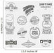 School Dance Badges Logos Wall Decal