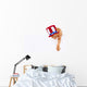 Patriotic Cat Holding up Wall Decal