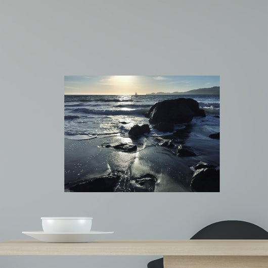 Distant Sail Ocean Horizon Wall Decal
