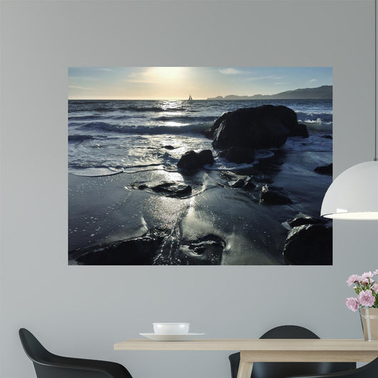 Distant Sail Ocean Horizon Wall Decal