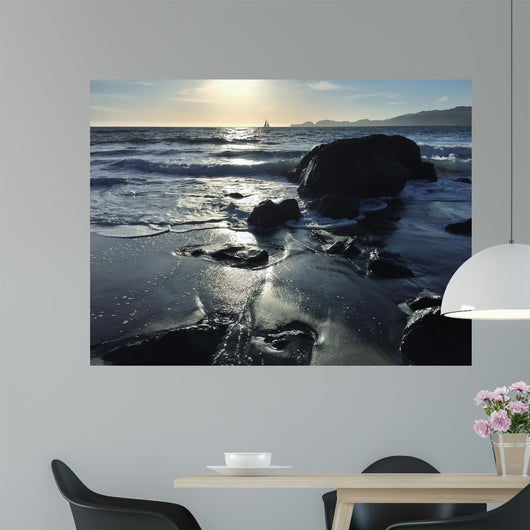 Distant Sail Ocean Horizon Wall Decal