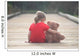 Girl Red Dress Sitting Wall Decal