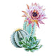 Watercolor Flowering Cactus Wall Decal