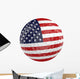 USA Flag Golf Ball Wall Decal