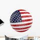 USA Flag Golf Ball Wall Decal
