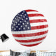 USA Flag Golf Ball Wall Decal