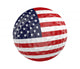 USA Flag Golf Ball Wall Decal