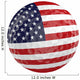 USA Flag Golf Ball Wall Decal