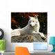 Arctic Wolf Laying Rock Wall Decal