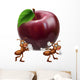 Cartoon Ants Carrying Apple Wall Decal