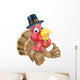 Cartoon Turkey Puritan Hat Wall Decal