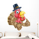Cartoon Turkey Puritan Hat Wall Decal